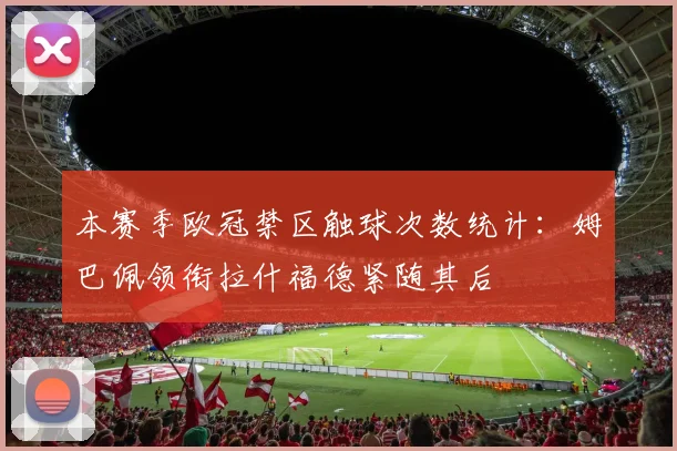 本赛季欧冠禁区触球次数统计：姆巴佩领衔拉什福德紧随其后
